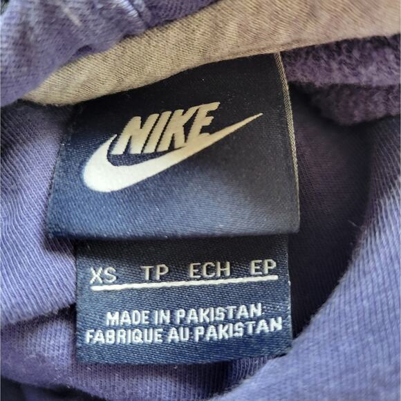 XS Nike Purple Cowl Neck High Collar Pullover Hoodie - Picture 3 of 3